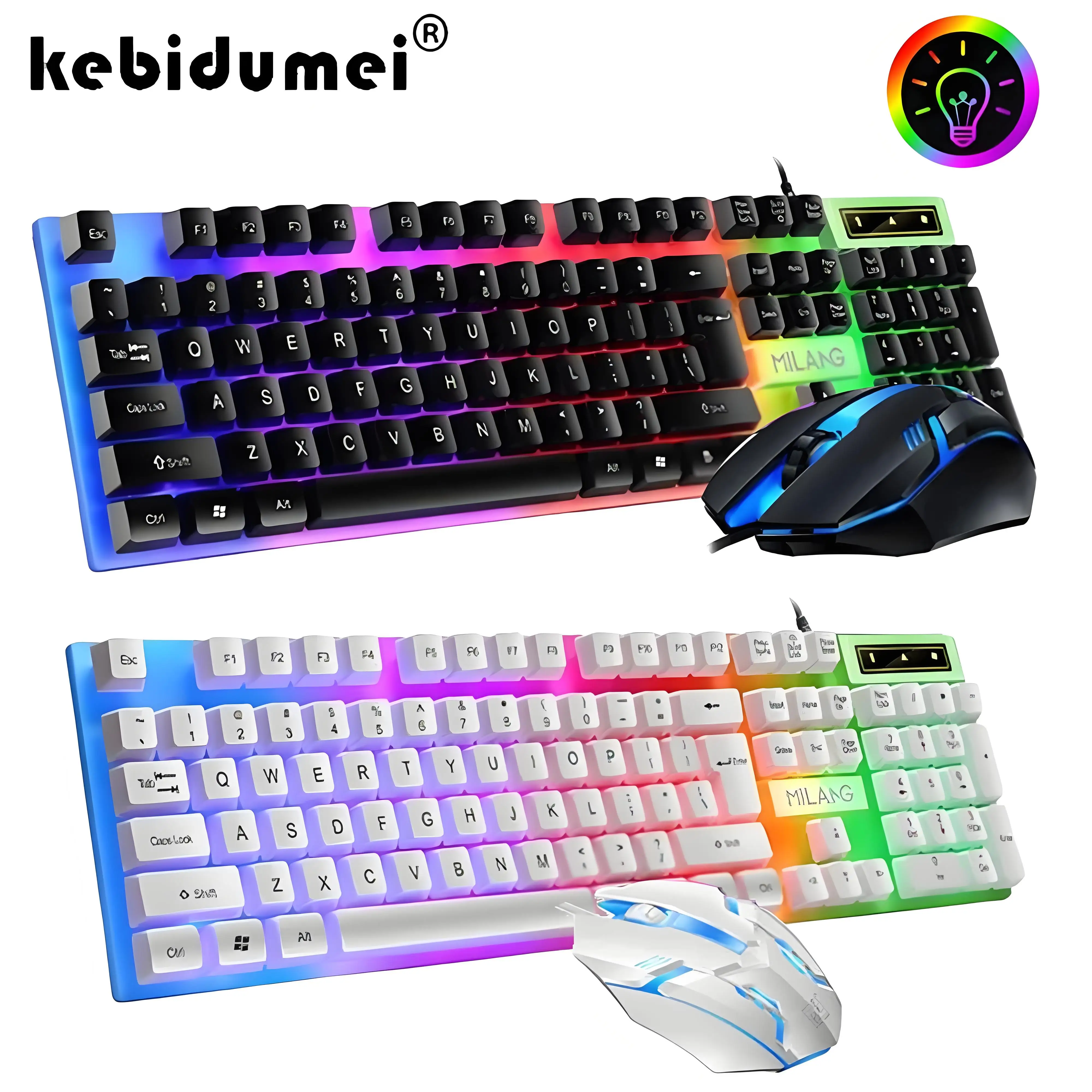 104 key Backlit Mechanical Keyboard Wired Gaming Keyboard waterproof Luminous keyboard And Mouse Set for Gamer PC Laptop Office 1