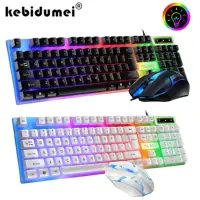 104 key Backlit Mechanical Keyboard Wired Gaming Keyboard waterproof Luminous keyboard And Mouse Set for Gamer PC Laptop Office 1