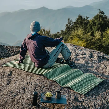 Aluminum Foil Egg Crate Sleeping Pad Thickened Insulated Camping Mat Portable Foldable Travel Mat for Hiking Backpacking Tent 6