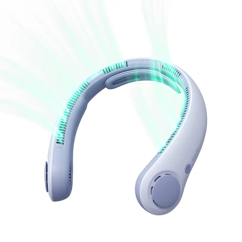 JISULIFE Portable Neck Fan Upgraded, 5000mAh Battery, Necksupport, 5 Speeds Gears Adjustment, Outdoor Wearable Hands-Free Fan - Image 7