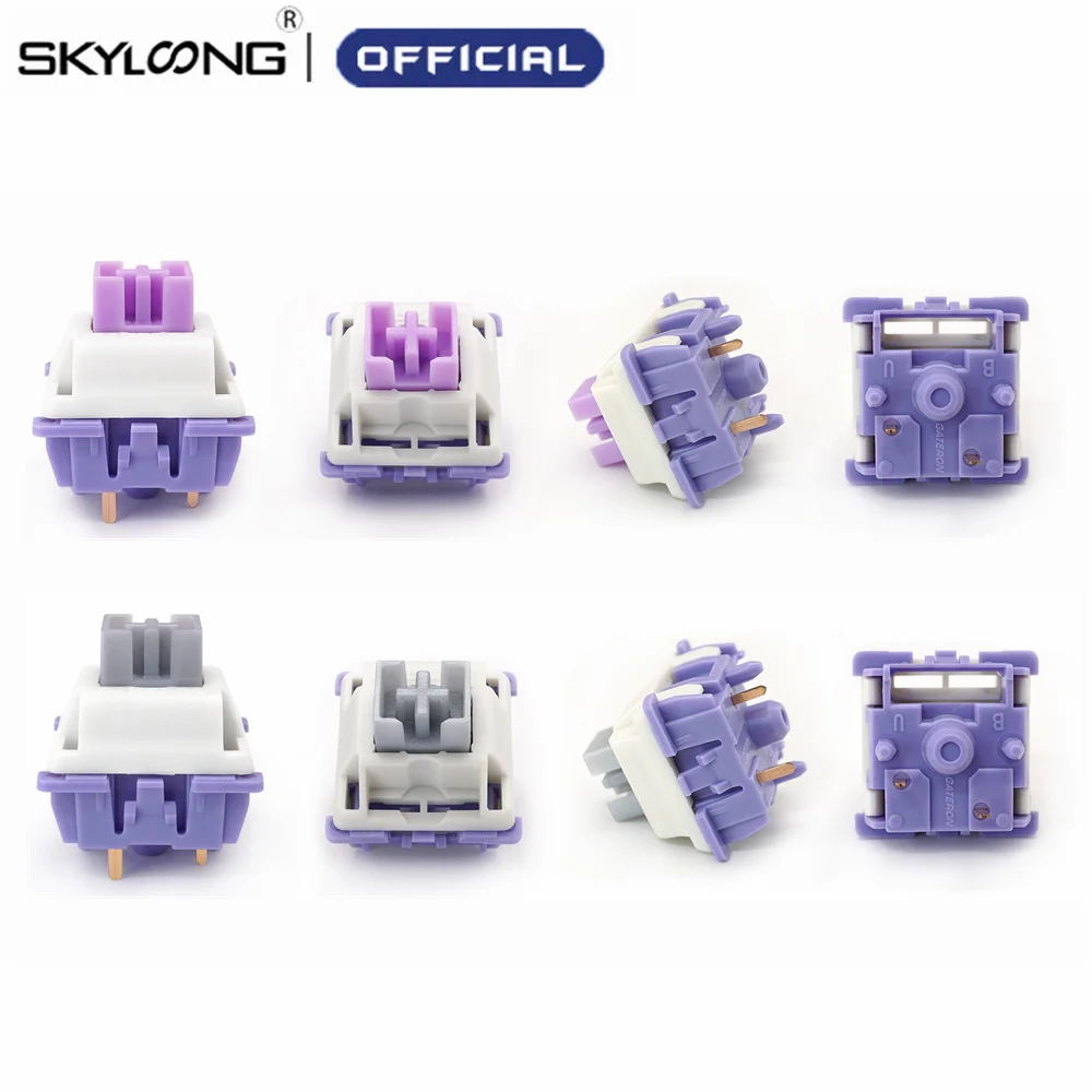 Skyloong Gateron X Geek Switch Rgb 8 Milion Keystroke 5 Pin Interruttori Di Rivestimento In Argento Viola Intercambiabili A Caldo Per Tastiere Meccani