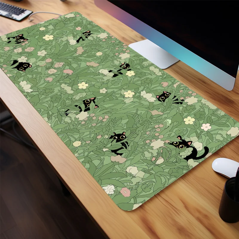 Cat in the Grass XXL Desk Mat