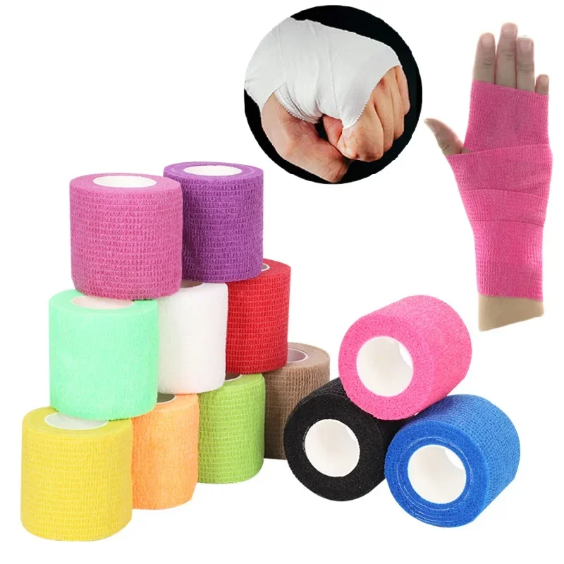 Sports Tape Colorful Self Adhesive Elastic Bandage Wrap for Knee etc 4.8m