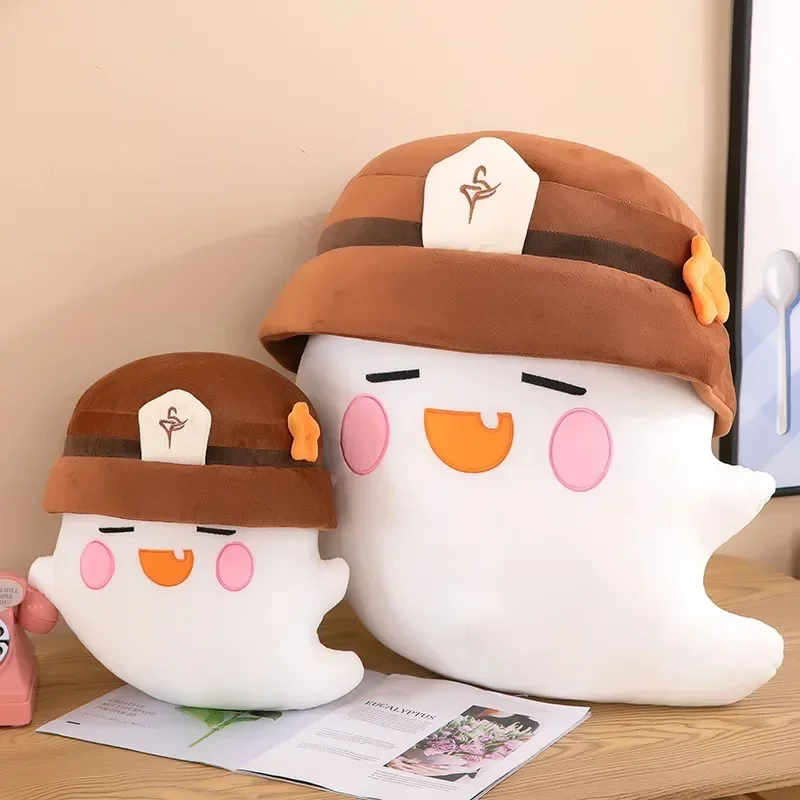 Hutao Ghost Stuffed Doll Anime Genshin Impact Plush Throw Pillow Cute Sofa Decorative Throw Pillow Sleeping Back Cushion Decor plush doll sofa pillow