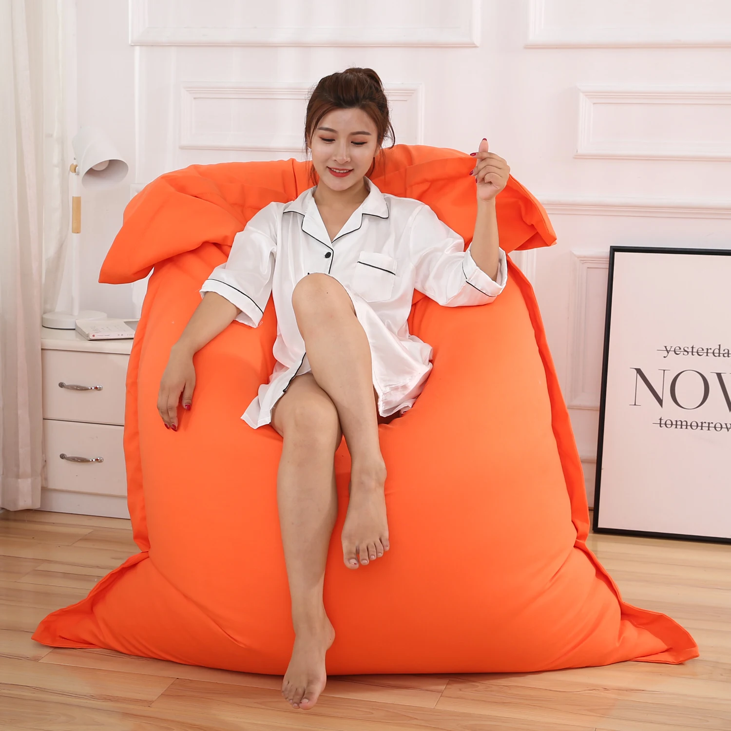 

VISI Classic Size 140*180cm Lazy Sofa Rectangle Bean Bag Sofa Made Of Waterproof Nylon Polyester Fabric