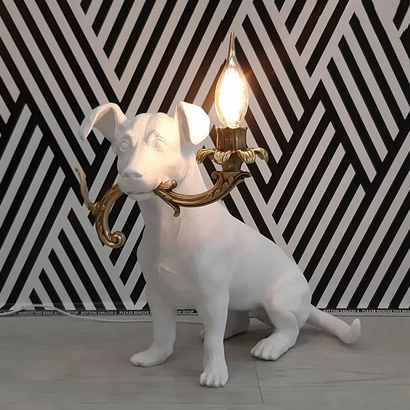 

Italy Resin Puppy Floor Lamp Creative Home Decor Animal Standing Lamp Living Room Bedroom Decor Birthday Gift Puppy Lamp