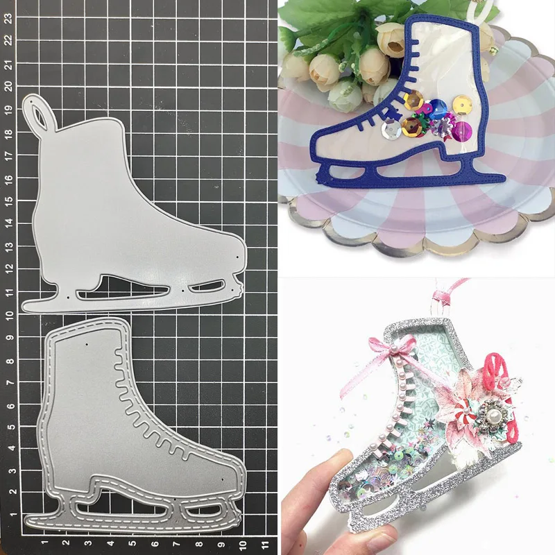 

Skating shoes Metal Cutting Dies Stencil Scrapbooking Diy Album Stamp Paper Card Embossing Decor Craft Knife Mould