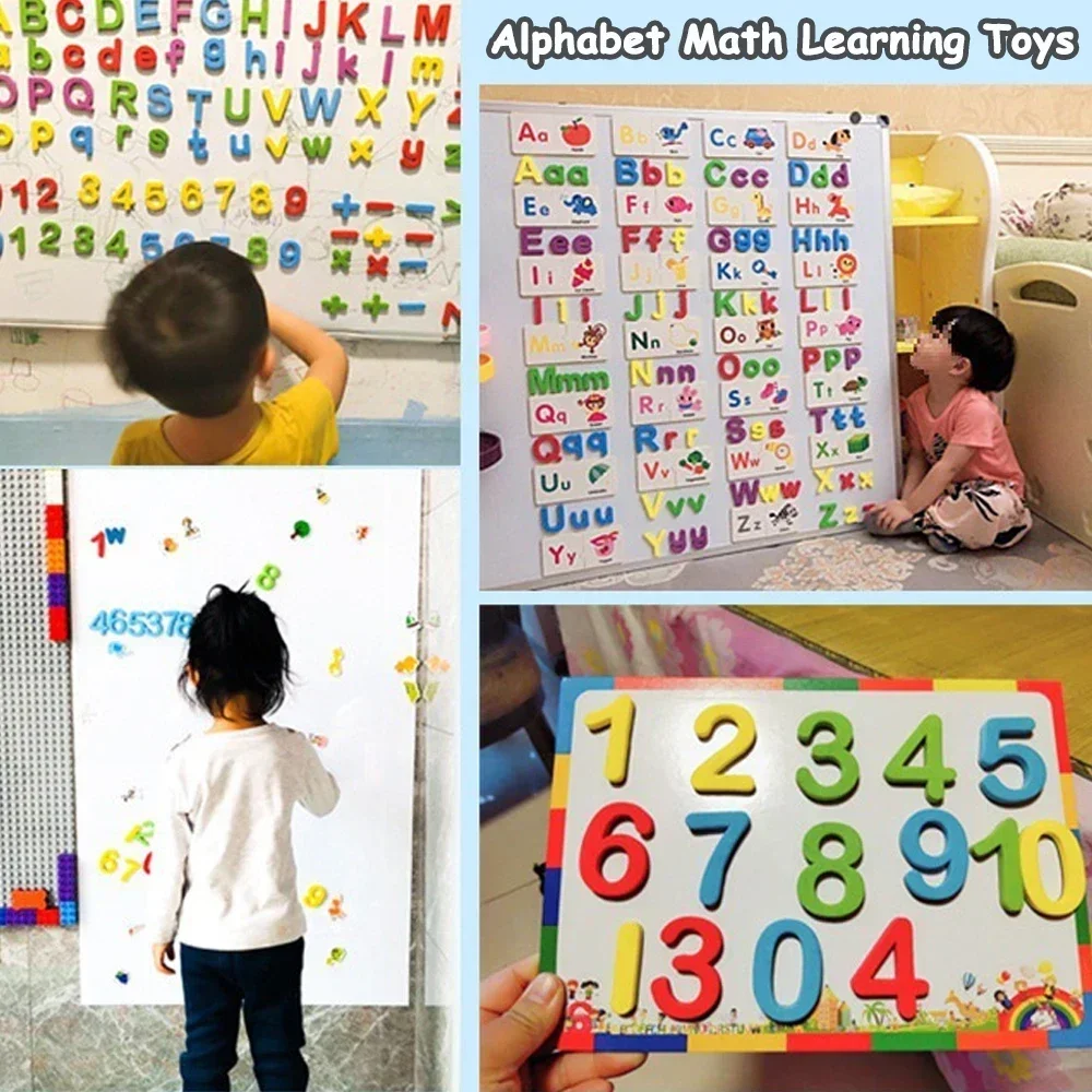 Magnetic Letters Numbers Alphabet, ABC 123 Fridge Magnets, Kids Educational Preschool Learning Spelling Counting Toys Child Gift 5