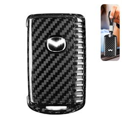 Carbon Fiber Key Fob Cover for MAZDA, Key shell Case Protector for Mazda 3 Hatchback Mazda 6 CX-3 CX-30 CX-5 CX-50 CX-9 CX-90
