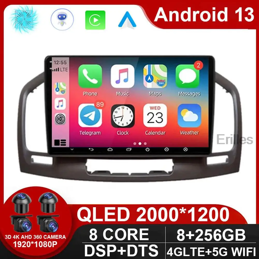 

Car Radio For Buick Regal 2009 - 2013 / Opel Insignia 2008-2013 Multimedia Video Player Navigation GPS Android 13 2din Stereo