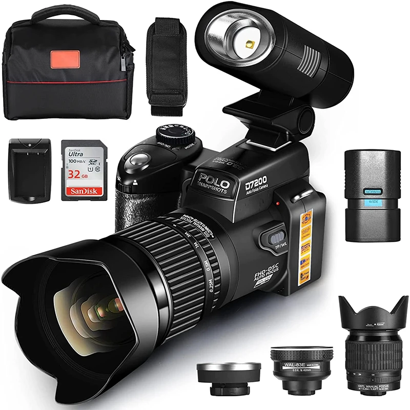 Ganica 4k Digital Camera 48mp With Flip Screen，wifi，16x Digital Zoom