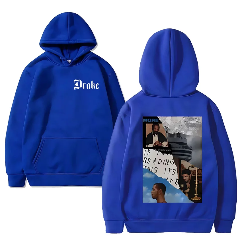 Rapper Drake Music Album Cover Graphics Hoodie Men Women ' s vintage Y2k Clothes Fleece Long sleeve Unisex pullover Sweatshirt