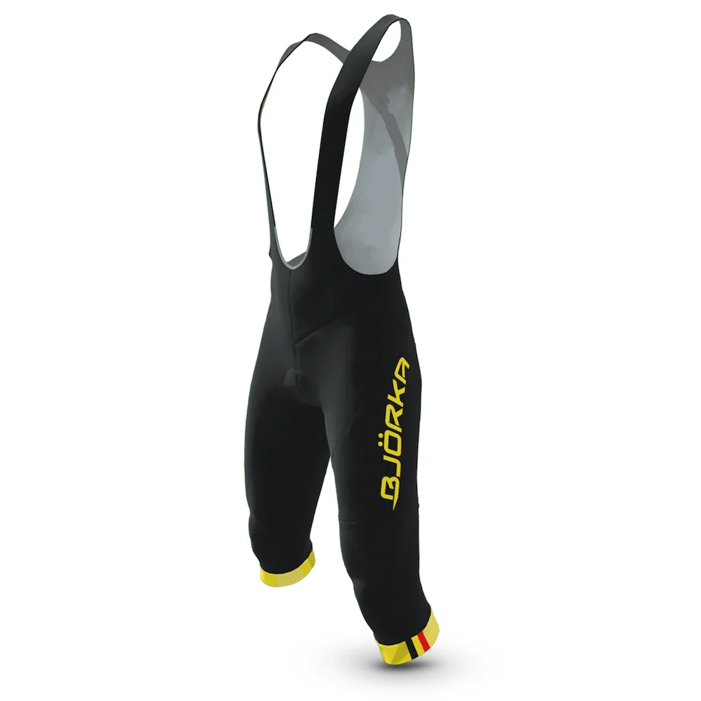 BJORKA Cycling 3/4 Pants European Men's Sportwear Protect The Knee Shorts Mtb Road Bike Race Knickers Ciclismo Gel Pad Pants cycling pants cycling gel pad