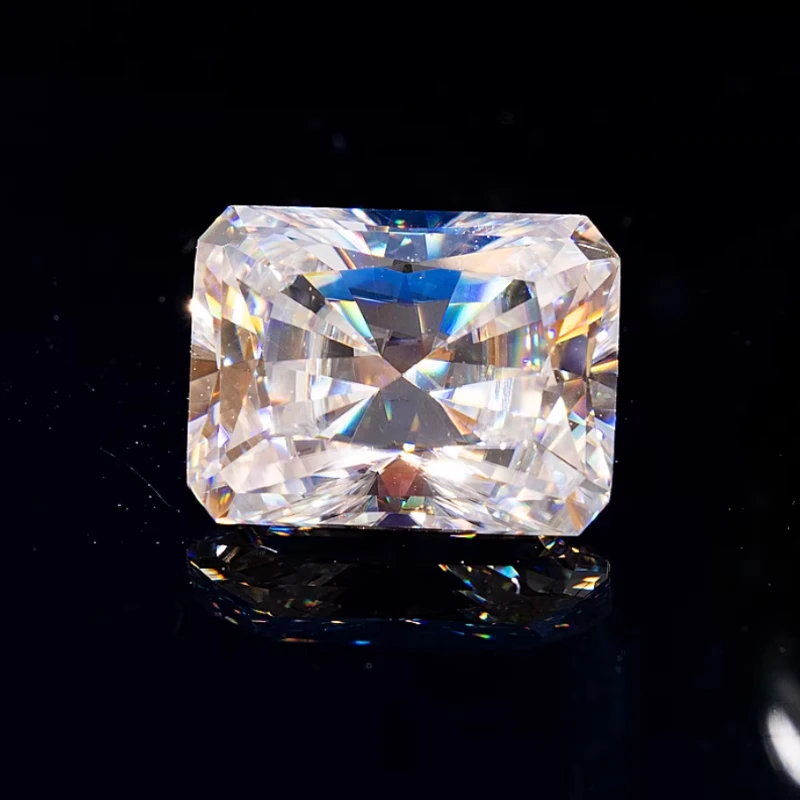 모이사나이트 라디언트 컷 D 컬러 랩 그로운 합성 다이아몬드 루스 젬스톤, 쥬얼리 DIY 반지, 귀걸이, 목걸이에 적합