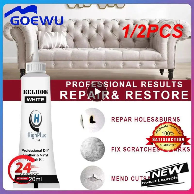 

1/2PCS Car Seat Sofa Scratch Cracks Paint Easy To Use Wide Compatibility Car Leather Repair Kit 20ml 25.00g Car Care Liquid