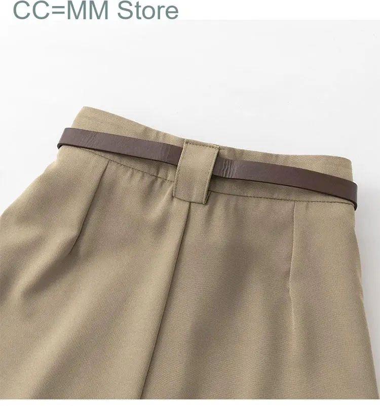 New Suits Shorts for Women Spring Summer Korean Fashion High Waisted Shorts Office Ladies Y2k Shorts with Belt