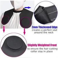 Cape de teinture de cheveux en Silicone noir, outils de barbier, collier de coloration pour Salon de coiffure, Cape de coupe de cheveux étanche, Salon de coiffure professionnel 2