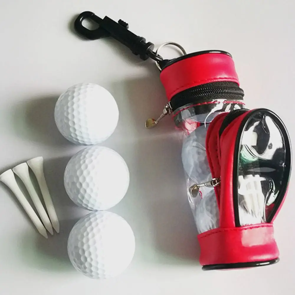 Golf Pouch Golf Mini Bag PU Waterproofing Wear-resistant Durable Large Capacity Portable Golf Accessories