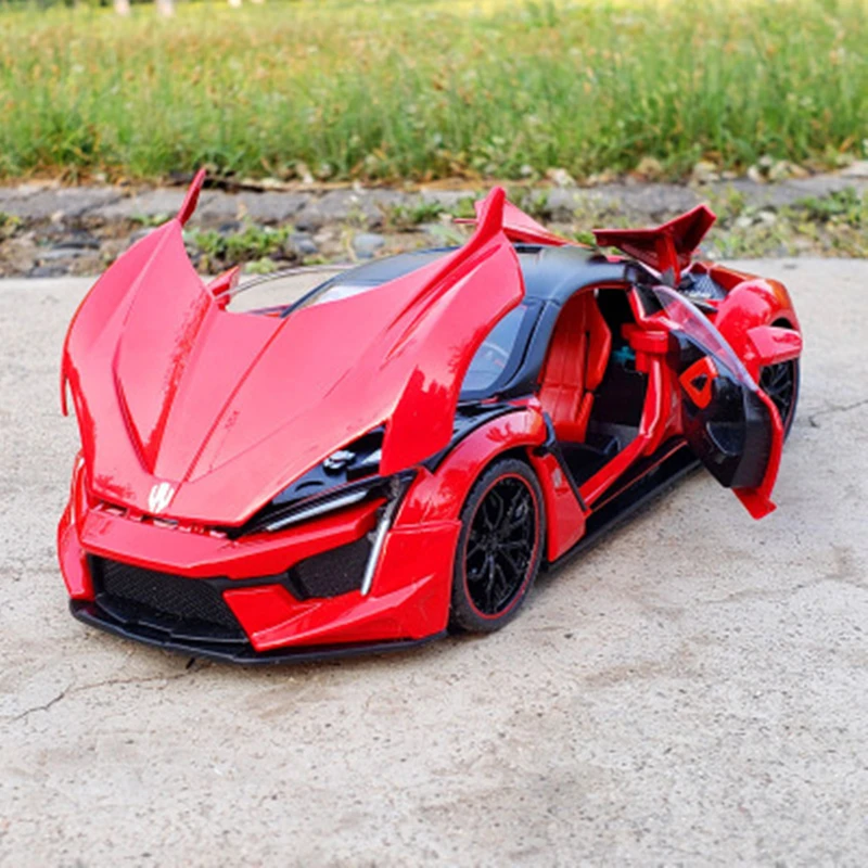 

1:24 W Motors Lykan FENYR Hypersport модель спортивного автомобиля из сплава, литая металлическая игрушка, Модель гоночного автомобиля со звуком, коллекция детских подарков