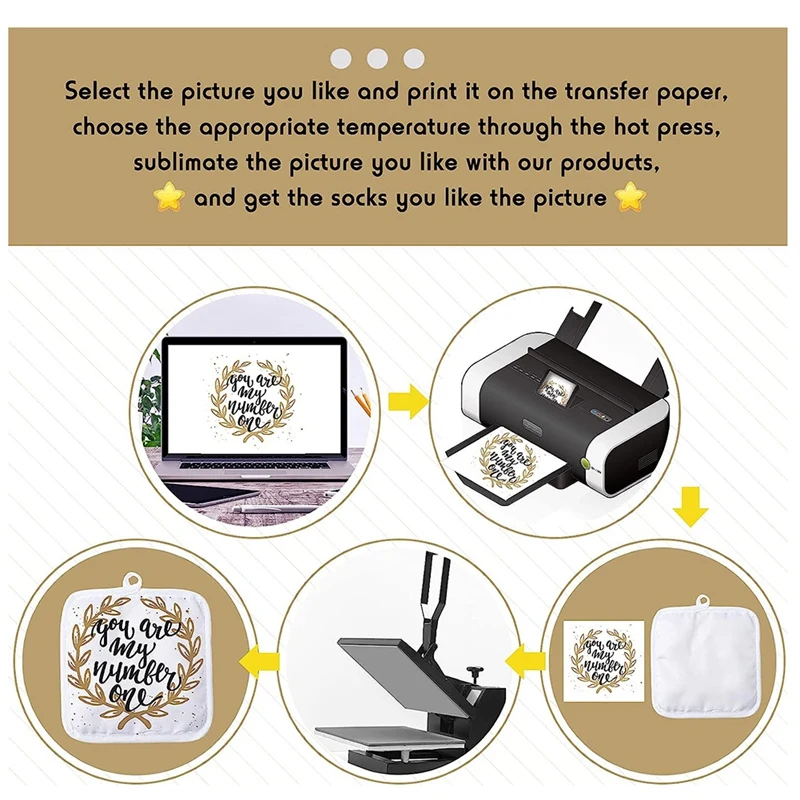 Sublimation Blank Oven Mitts Set Gloves And Sublimation Blank Pot Pad For Kitchen Accessories 4Pcs