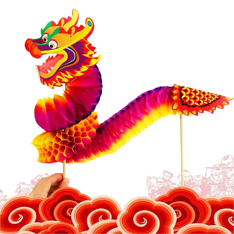 

Chinese Dragon Paper Decoration Dragon Boat Spring Mid-Autumn Festival Children's Diy Paper Dragon Puzzle Handmade Toys