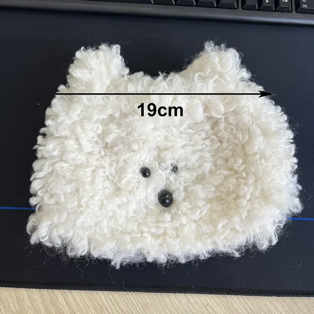 Boîtes à serviettes en forme de chien en peluche de Style nordique, sac d'émission de couleur unie, porte-serviettes en fil, sac à mouchoirs, rangement de serviettes 6