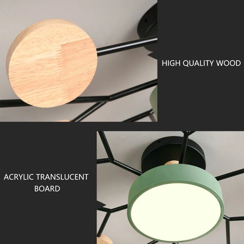 Modern LED Chandelier with 3 Different Colors Suitable for Living Room Bedroom Study Home Decoration Indoor Lighting AC90-260V-led chandelier,ceiling chandelier,art lighting fixtures