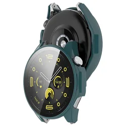 Premium Protective Bumper Case with Tempered Glass for Honor Watch 4 Pro (Green)