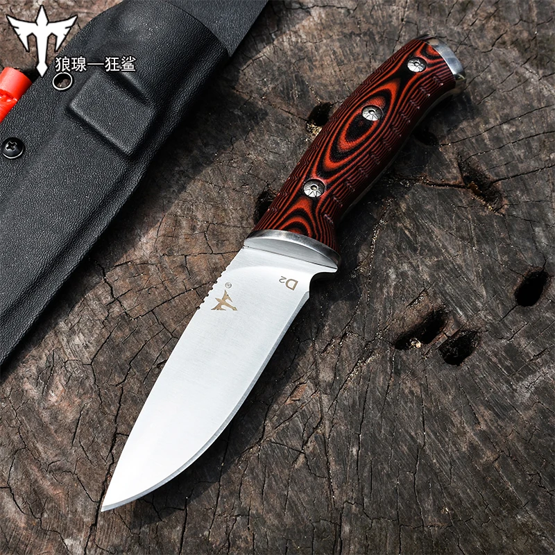 8cr15mov Steel Straight Knife Outdoor Rescue Camping Tactical Knife