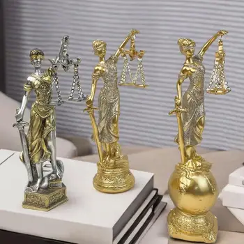 Statue de déesse de la déesse de la Justice, Sculpture de déesse de la Justice en résine, Statues d'ange juste, ornements, décoration d'avocat de bureau et de maison 1