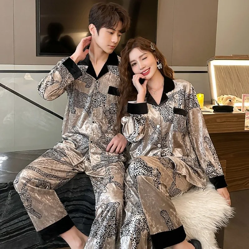 Couples new pajamas long sleeve set Men canary pajamas Spring autumn Xiaoxiang loungewear High appearance level  pijamas women