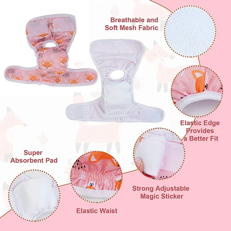 Washable Female Dog Diapers Panties Waterproof Reusable Puppy Underwear Shorts Menstruation Sanitary Safety Physiological Pant dog shorts pet diapers dog diapers dog nappies