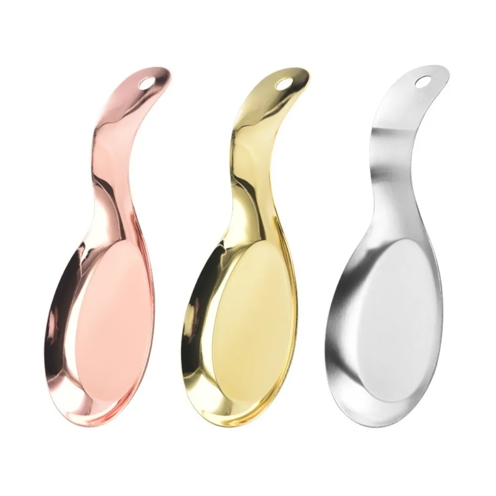 2Pcs Stainless Steel Spoon Rest Stackable Heat Resistant Kitchen Utensil Holder Fish Shape Thickened Spatula Holder Cooking Tool