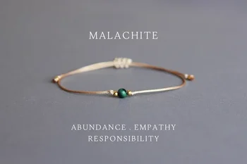 Exquisite Malachite Crystal Bracelet for Women Success Amulet Heart Chakra 1