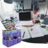 Craft storage tote bag with pocket and handle, Oxford fabric portable box, suitable for teachers, artists, students, travelers, 1