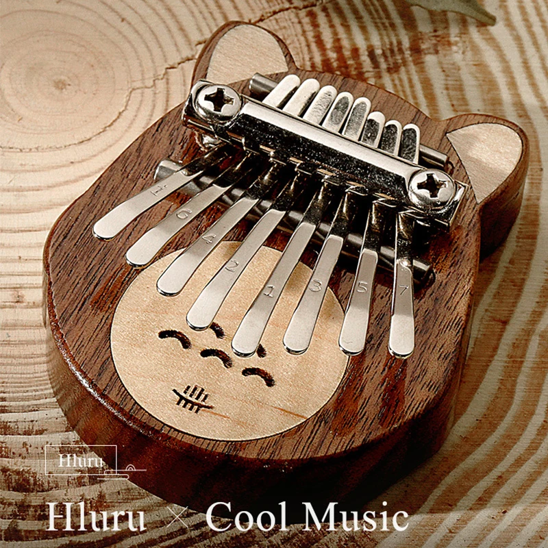 HLURU Mini 8 Key Kalimba, Portable Thumb Piano for Kids & Beginners, Finger Piano with Tuning Hammer, Perfect Musical Gift & Ins