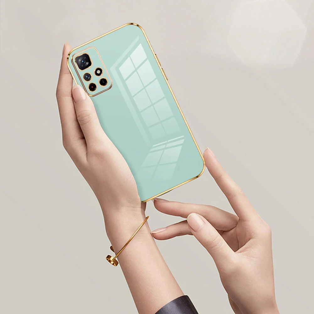 Luxury Square Plating Shockproof Back Cover