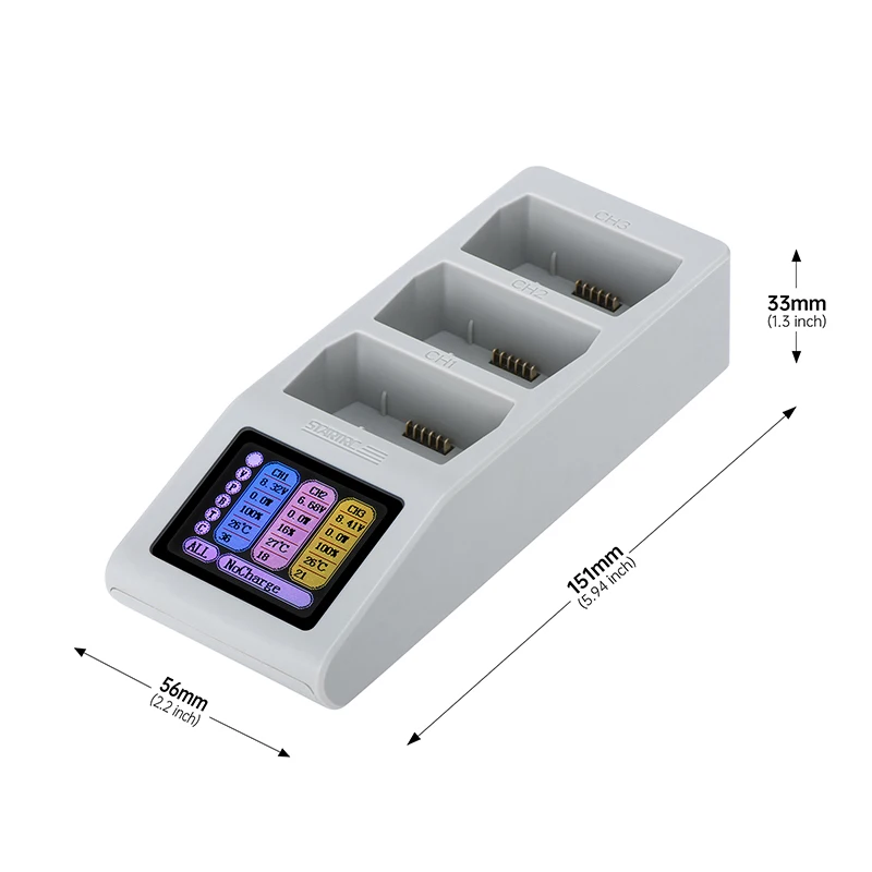 Chargeur Batterie DJI Mini 5 Pro 3 pièces Hub LCD Rapide