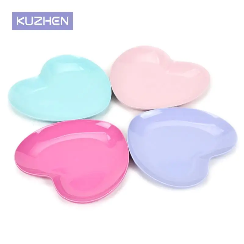 

Metal Heart Shape Nail Art Plate Empty Nail Art Display Tray Board Holder for Nail Charm Decoration Rhinestone Storage Tool