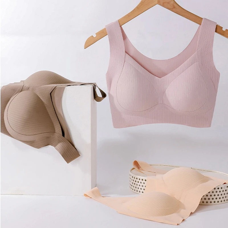 Comfortable Womens One-Piece Bra - Traceless Fixed Cup Sports Vest