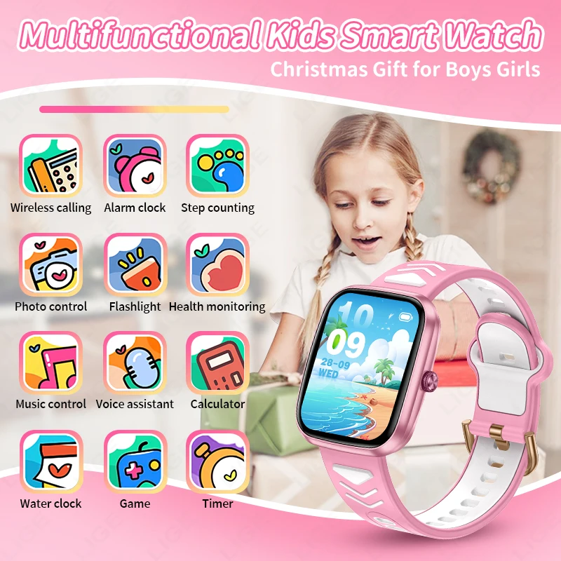 New Kids Smart Watch Games Children's Watch Health Monitoring Smartwatches Pedometer Tracker Smartwatch Student Electronic Clock