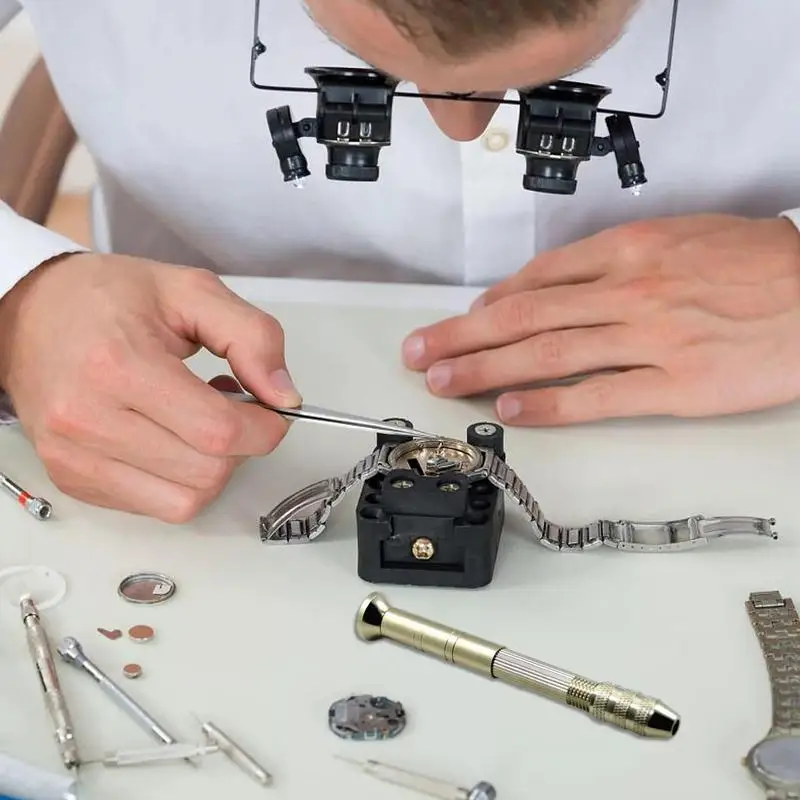 Pin Vise Drill Bits Swivel Head Pin Vise Ergonomic Handle Professional Precise Multipurpose Hand Vise For DIY Hairpin Keychain