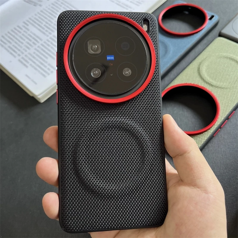 Premium Woven Fabric Shockproof Case with Alloy Lens Protection