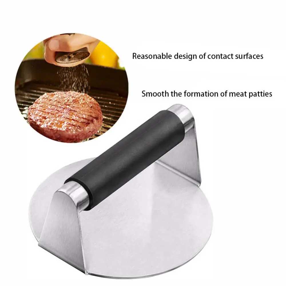Stainless Steel Smash Burger Press Hamburger Patties Meat Masher Circular Meat Press Mold for Deli Meats Kitchen Accessories