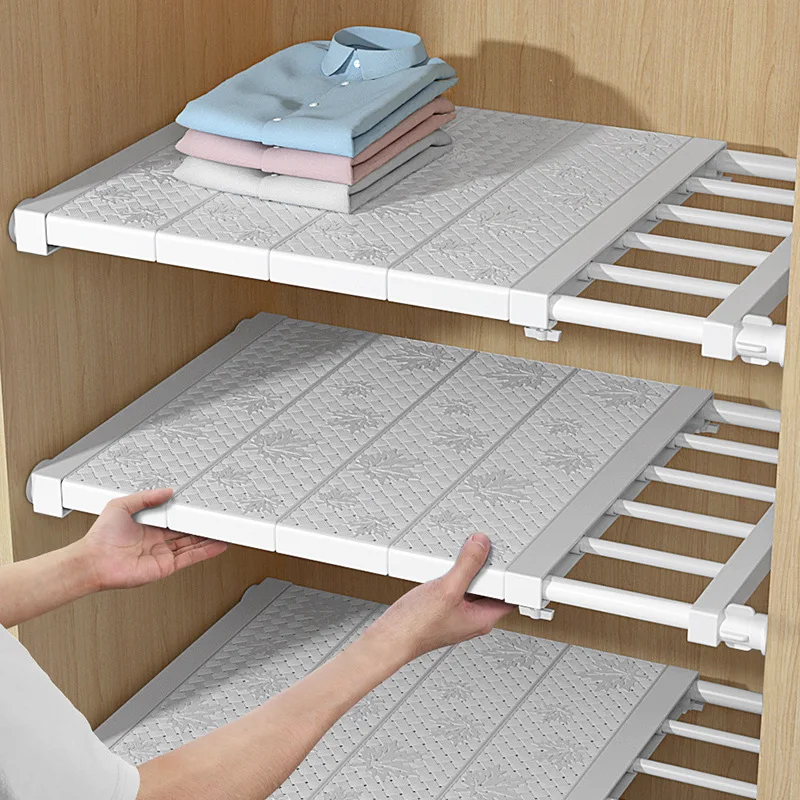 Armario ajustable Organizador de armarios Estantes de almacenamiento de  ropa para cocina Soportes de almacenamiento de baño Estantes montados en la  pared