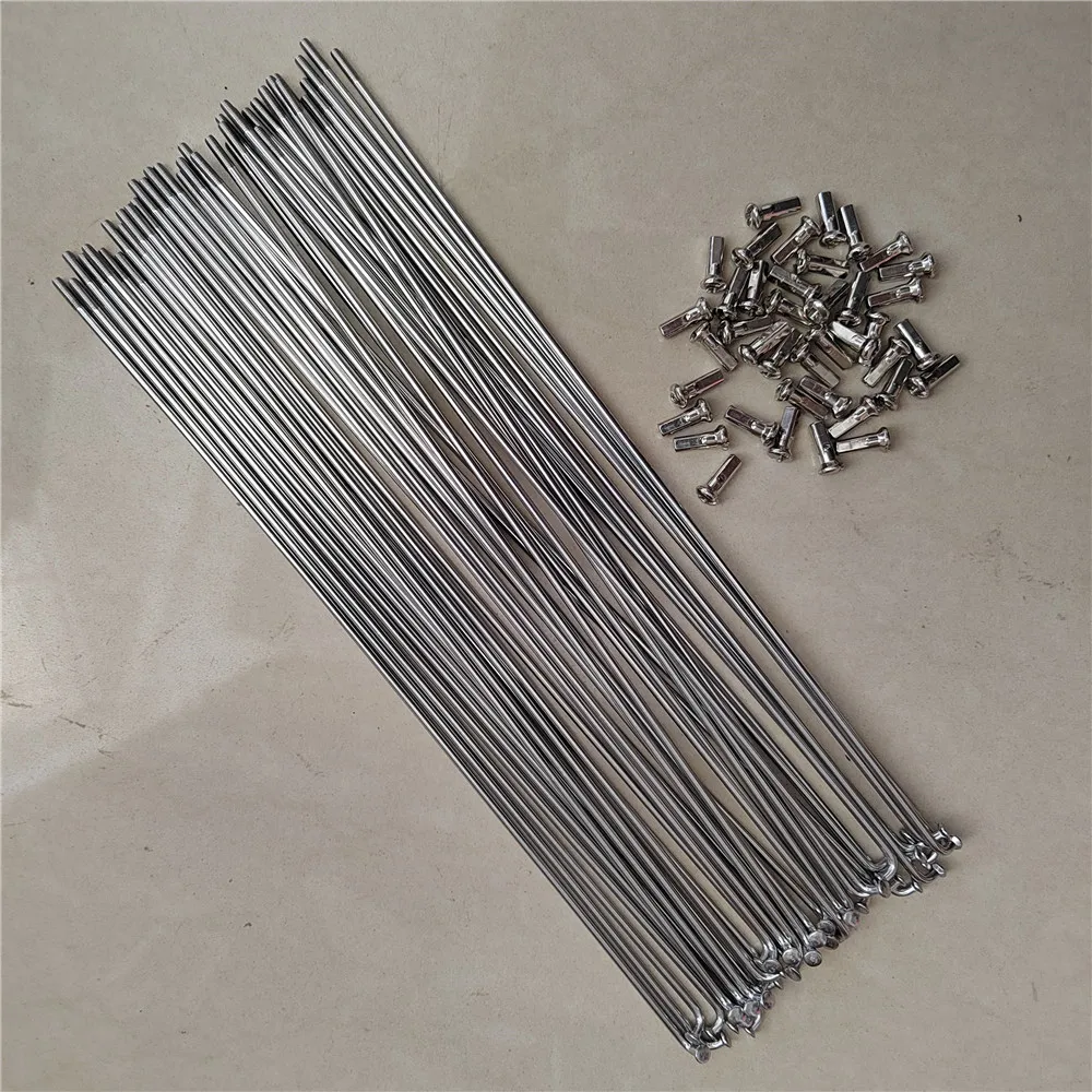 13G 2.2mm 251-305mm 40PCS/Lot Electric Bicycle Spoke Stainless Steel Nipples Electric Folding Mountain Bikes