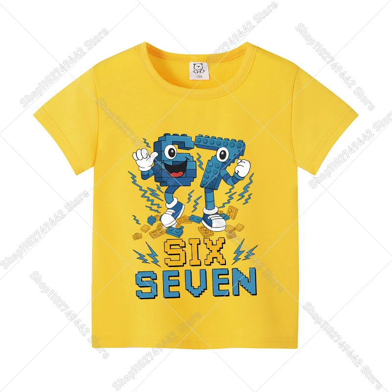 Steal A Brainrot 6 7 Kinder T-Shirts Game Six Seven Meme Baumwoll-T-Shirt Anime Jungen Mädchen Kurzarm-Oberteile Sommer Kinderkleidung – Detail 2