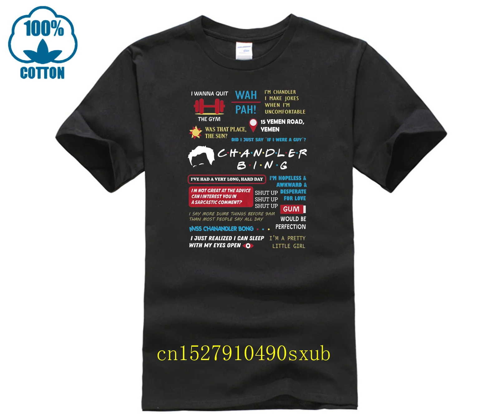 2024 Brand I Am Chandler I Fanno Scherzi Quando Sono A Disagio Maglietta Da Uomo Chandler Bing