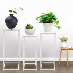 Soporte geométrico de Metal para macetas, soporte de exhibición de plantas, columna de decoración del hogar, soporte de flores para centro de mesa de fiesta de boda, 3 piezas