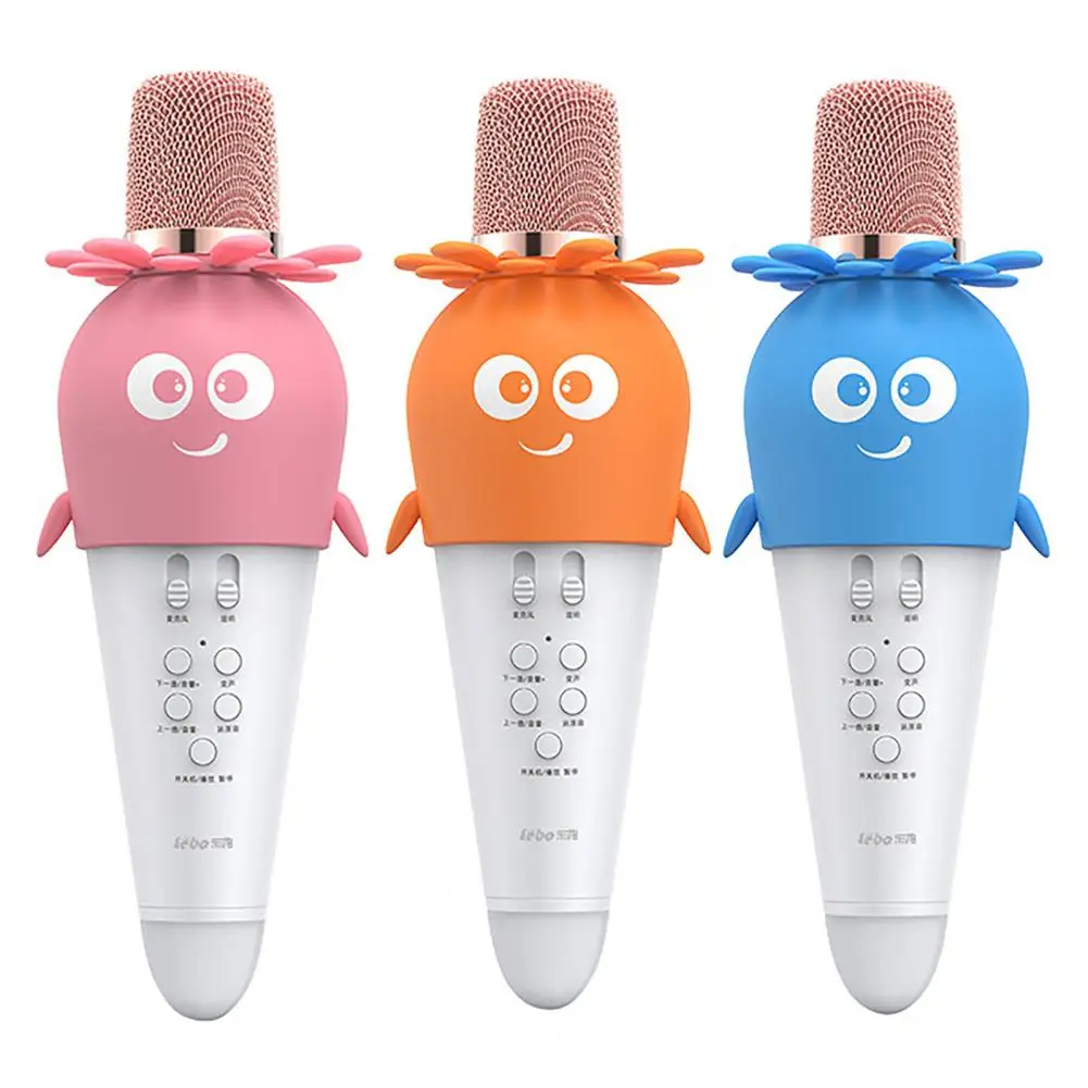 

K5 Wireless Microphone High Fidelity Cute Cartoon Carrot Smart Children Singing Condenser Microphone Audio Accessories for Sing